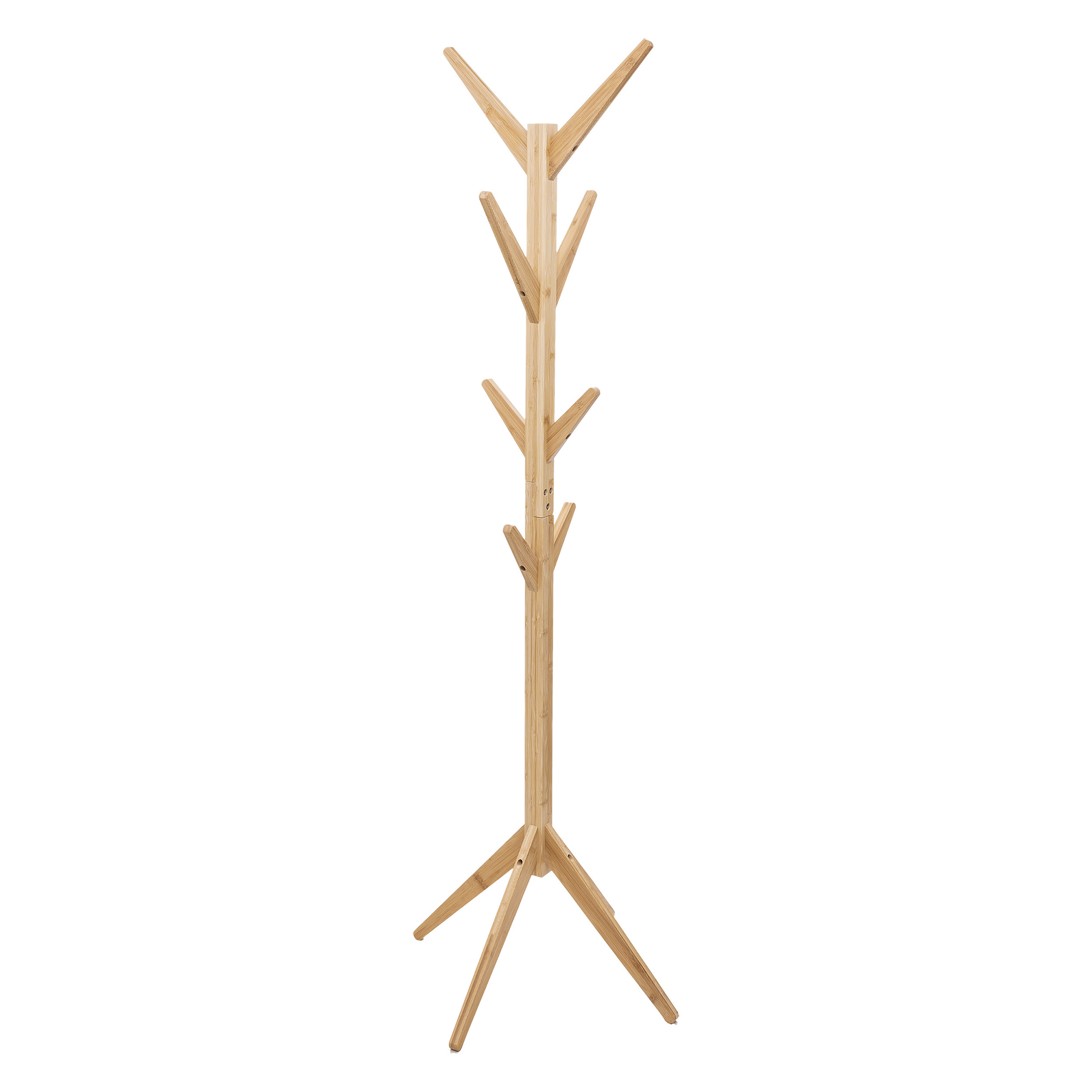 5five Simply Smart Bambusový stojan na oblečení TREE, 8 háčků, 178 cm hnědý