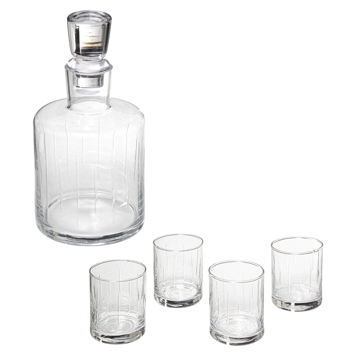 Secret de Gourmet Karafa na whisky + 4 sklenice, 350 ml transparentní