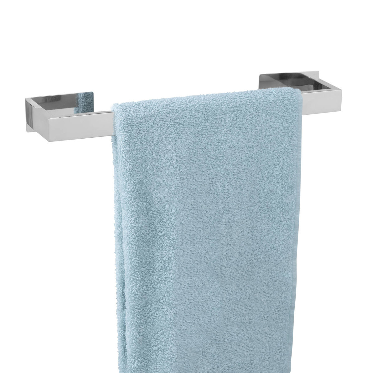 Držák na ručníky GENOVA, 40 cm, montáž bez vrtání Turbo-Loc, WENKO stříbrná 67615