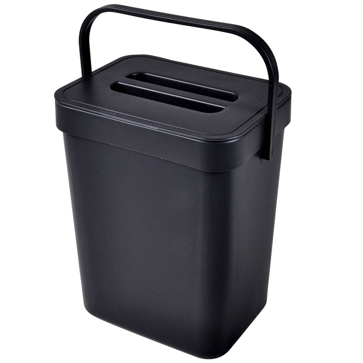 Homea Domácí kompostér s rukojetí, 5l, černá barva černá
