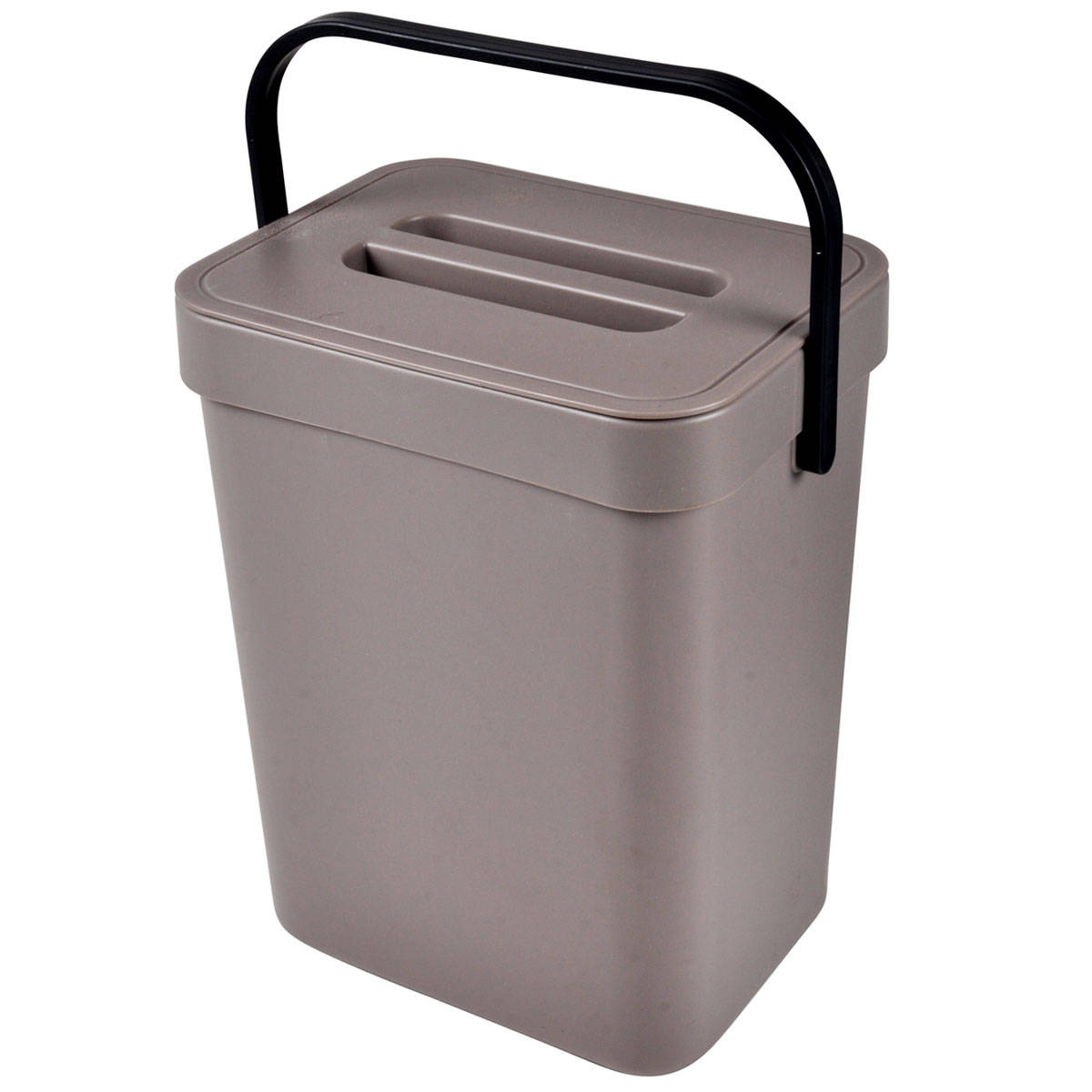 Homea Domácí kompostér s rukojetí, 5l, taupe šedá