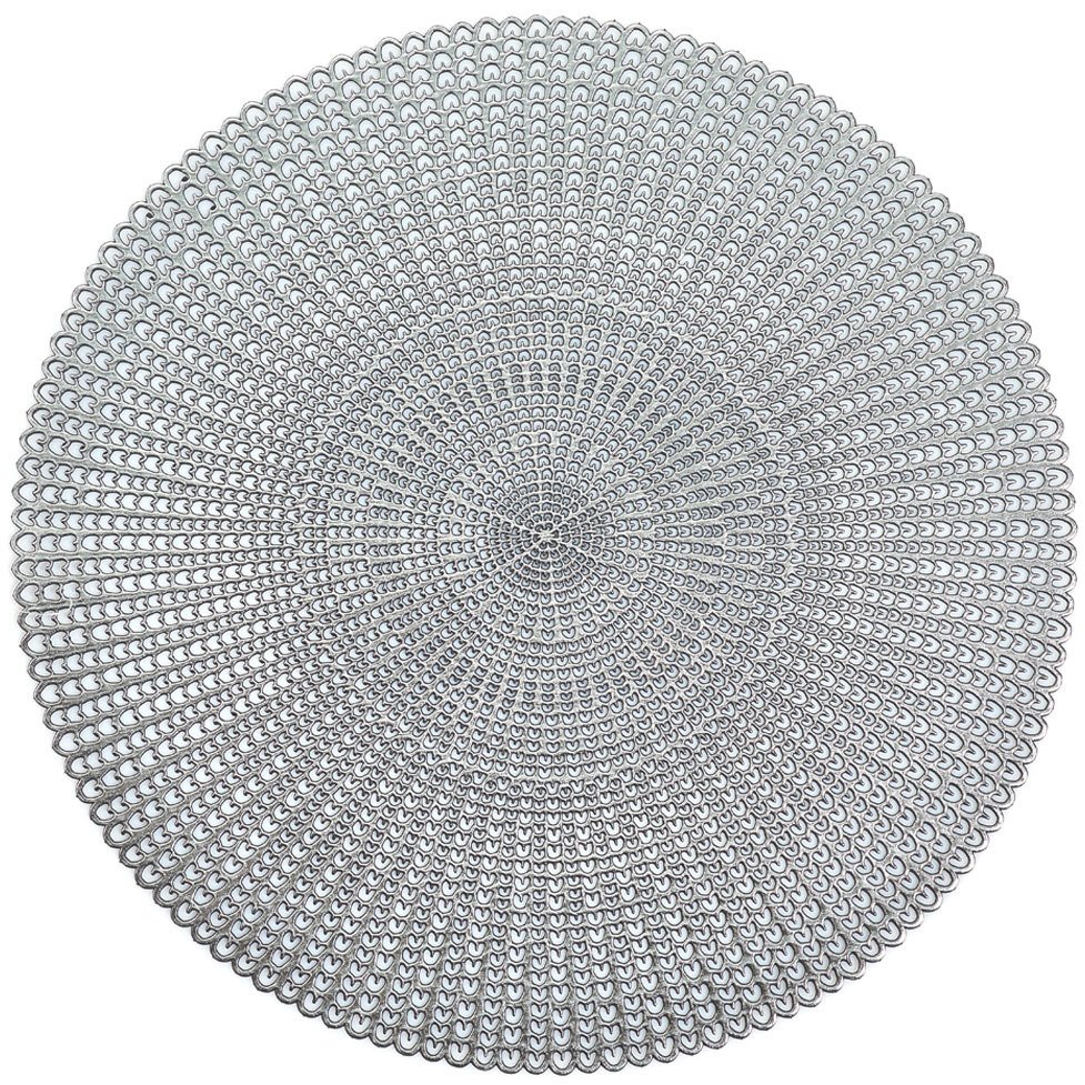 Prostírání na jídelní stůl, stříbrná barva, 41 cm, ZELLER 26817 šedá