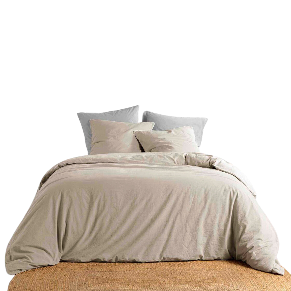 Douceur d'intérieur Bavlněné povlečení LINETTE, 240 x 220 cm, béžové béžová