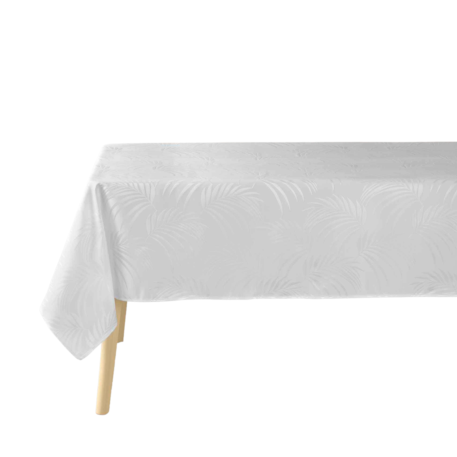 Douceur d'intérieur Žakárový ubrus PLUMETTE, obdélníkový, bílý, 140 x 240 cm bílá