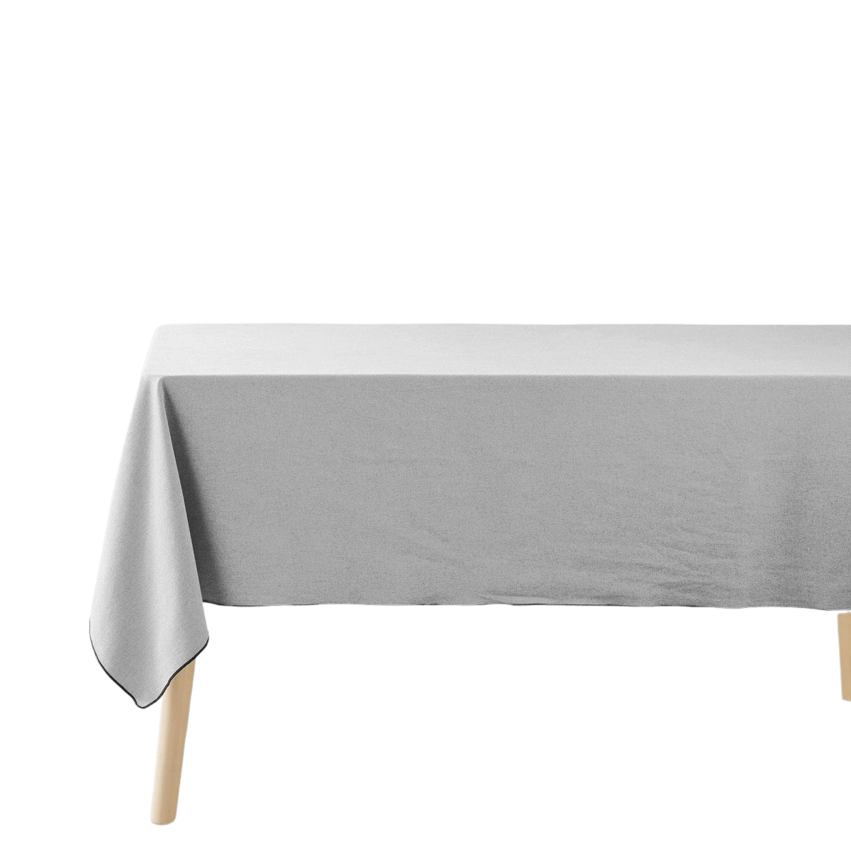 Douceur d'intérieur Bavlněný ubrus MISTRALINE, obdélníkový, šedý, 140 x 240 cm šedá