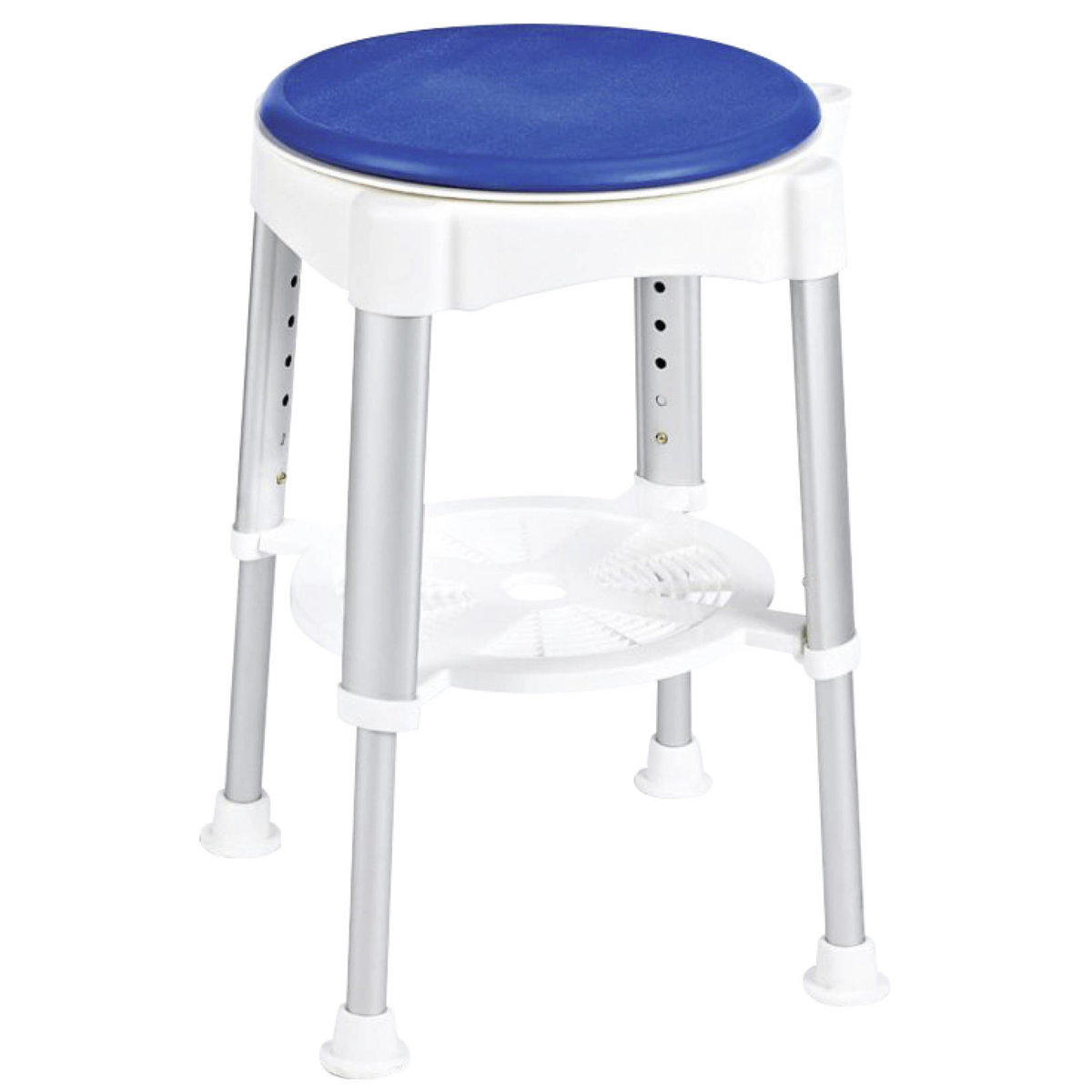 Maximex Sprchová stolička, otočný sedák, výška 41,5-59 cm, bílá bílá