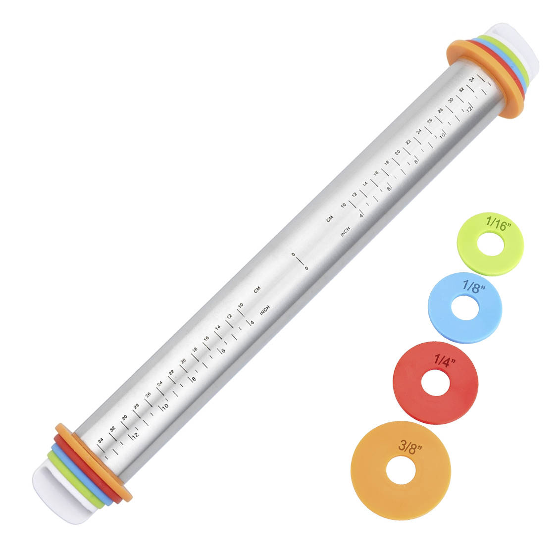 Pečicí sada nerezový váleček a silikonový vál