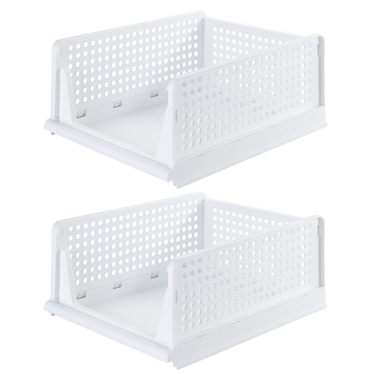 Maximex Sada 2 organizérů na oblečení, 43 x 33,5 x 18,5 cm, bílá bílá