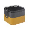Svačinový box s přihrádkami, vzduchotěsně uzavřený, 1,5 l, žlutý