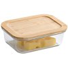 Sklněná dóza na potraviny s bambusovým vzduchotěsným víkem, 800 ml, Kesper