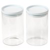 Sada dvou dóz na potraviny, 10 x 15 cm, bílé víko, Kesper