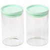 Sada dvou dóz na potraviny, 10 x 15 cm, mentolové víko, Kesper