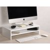 Podstavec pod monitor s poličkou, bílý, výš. 14 cm, Kesper
