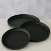Tácky pod svíčky Mio, 3 kusy, černý mat