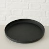 Tácky pod svíčky Mio, 3 kusy, černý mat