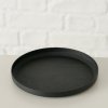 Tácky pod svíčky Mio, 3 kusy, černý mat