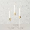 Kovové svícne Marko, bílo zlaté, 3 kusy