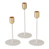 Kovové svícne Marko, bílo zlaté, 3 kusy