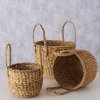 Proutěné košíky z mořské trávy, 3 kusy