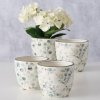 Dekorační květináče z kameniny, Eukana, 2 kusy