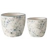 Dekorační květináče z kameniny, Eukana, 2 kusy
