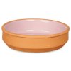 Hliněná nádoba, miska s glazovaným vnitřkem, růžová