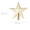 Hvězda na vánoční stromeček, 22 cm, zlatá