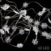 Světelná girlanda sněhová vločka, 60 LED, 30 cm