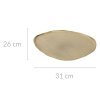 Zlatý dekorační tác o neregulačním tvaru, 22 x 20 cm