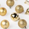 Vánoční ozdoby, 14 ks, Ø 4 cm, zlatá barva