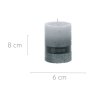 Svíčka DIP DYE, 8 cm, šedá