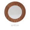 Kulaté zrcadlo, hnědý rám, 40 cm