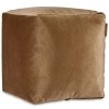 Sametový taburet, 30 x 30 cm, hnědý