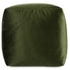 Sametový taburet, 30 x 30 cm, zelená