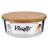 Skleněná dóza na potraviny s vzduchotěsným bambusovým víkem, 950 ml