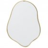 Zrcadlo v zlatém rámu CATTLEYA, nepravidelný tvar, 32 x 25 cm