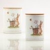 Kuchyňské dózy CHARMY, s králícím vzorem, 2 ks, keramické