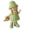 Dekorační figurka, dívka v zelených šatech SASKIA, výš. 15,5 cm