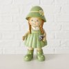 Dekorační figurka, dívka v zelených šatech SASKIA, výš. 15,5 cm