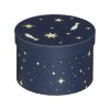 Kulaté krabice na hračky SPACE, sada 3 krabic, modrá barva