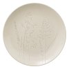 Obědový bílý talíř z kameniny ELSA, polní květy, Ø 27 cm
