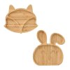Bambusový talíř na občerstvení ve tvaru králíčka BUNNY, 23 x 19 cm