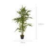 Umělý bambusový stromek v květináči, 130 cm