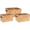 Sada 3 úložných košů z pleteniny