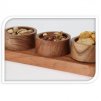 Servírovací set na občerstvení, akátové dřevo, 28 x 10 x 6 cm