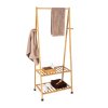 Mobilní věšák na oblečení s policemi HONOLULU, bambus