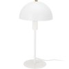 Kovová stolní lampa, hřib, 18 x 36 cm, bílá