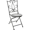 Kovová židle s dekoračním sedadlem, mozaika, 90 cm
