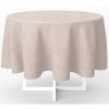 Kulatý ubrus na stůl, Ø 150 cm, béžový