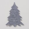 Plstěná kapsa na příbory FILZY ve tvaru vánočního stromečku, šedá, polyester